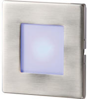 Knightsbridge Stainless  (Steel) Recessed LED Wall Light Single Blue (Chrome)